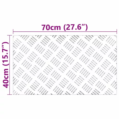 Rácsos lemezek 2 pcs Ezüst 70 x 40 cm Alumínium
