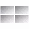Rácsos lemezek 4 pcs Ezüst 70 x 40 cm Alumínium