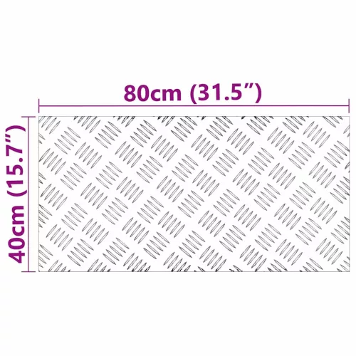 Rácsos lemezek 2 pcs Ezüst 80 x 40 cm Alumínium