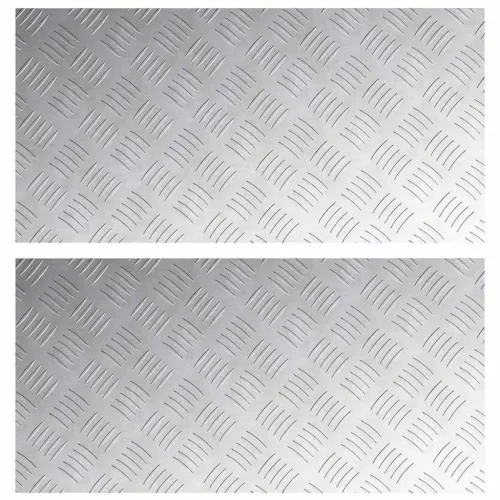 Rácsos lemezek 2 pcs Ezüst 80 x 40 cm Alumínium