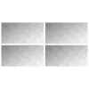 Rácsos lemezek 4 pcs Ezüst 80 x 40 cm Alumínium