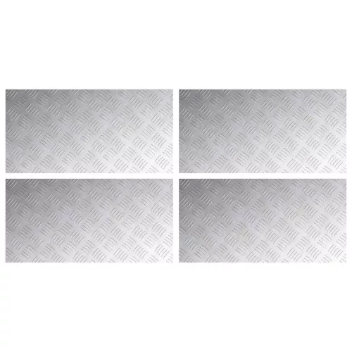 Rácsos lemezek 4 pcs Ezüst 80 x 40 cm Alumínium
