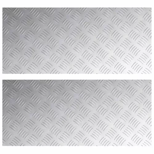 Rácsos lemezek 2 pcs Ezüst 90 x 40 cm Alumínium