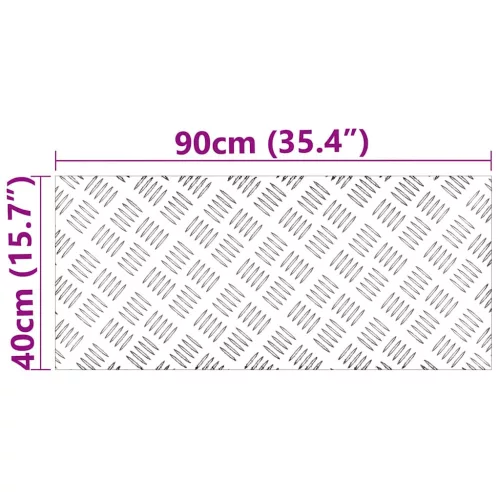 Rácsos lemezek 2 pcs Ezüst 90 x 40 cm Alumínium