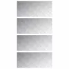 Rácsos lemezek 4 pcs Ezüst 90 x 40 cm Alumínium