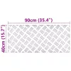 Rácsos lemezek 4 pcs Ezüst 90 x 40 cm Alumínium