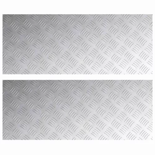 Rácsos lemezek 2 pcs Ezüst 100 x 40 cm Alumínium