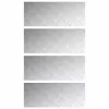 Rácsos lemezek 4 pcs Ezüst 100 x 40 cm Alumínium