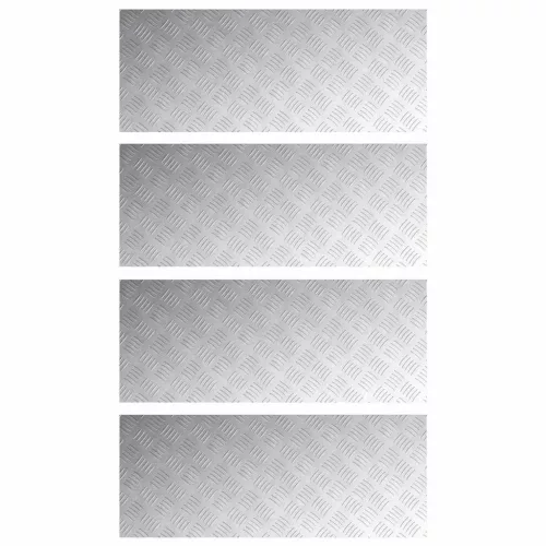 Rácsos lemezek 4 pcs Ezüst 100 x 40 cm Alumínium