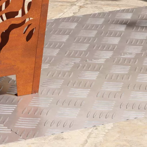 Rácsos lemezek 4 pcs Ezüst 100 x 40 cm Alumínium