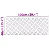 Rácsos lemezek 4 pcs Ezüst 100 x 40 cm Alumínium