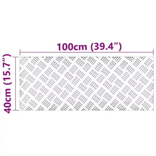 Rácsos lemezek 4 pcs Ezüst 100 x 40 cm Alumínium