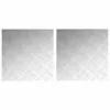 Rácsos lemezek 2 pcs Ezüst 50 x 50 cm Alumínium