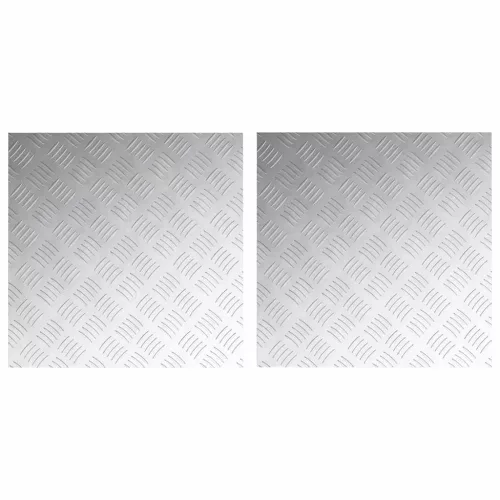 Rácsos lemezek 2 pcs Ezüst 50 x 50 cm Alumínium