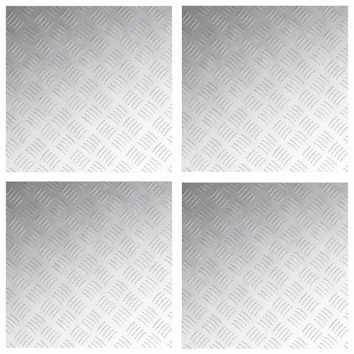 Rácsos lemezek 4 pcs Ezüst 50 x 50 cm Alumínium