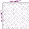 Rácsos lemezek 4 pcs Ezüst 50 x 50 cm Alumínium
