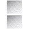 Rácsos lemezek 2 pcs Ezüst 60 x 50 cm Alumínium