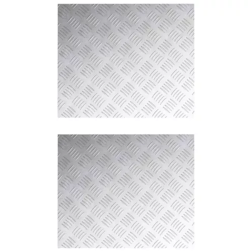 Rácsos lemezek 2 pcs Ezüst 60 x 50 cm Alumínium