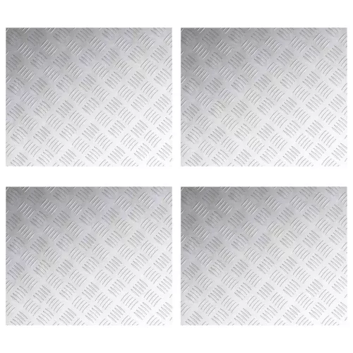 Rácsos lemezek 4 pcs Ezüst 60 x 50 cm Alumínium