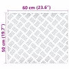 Rácsos lemezek 4 pcs Ezüst 60 x 50 cm Alumínium