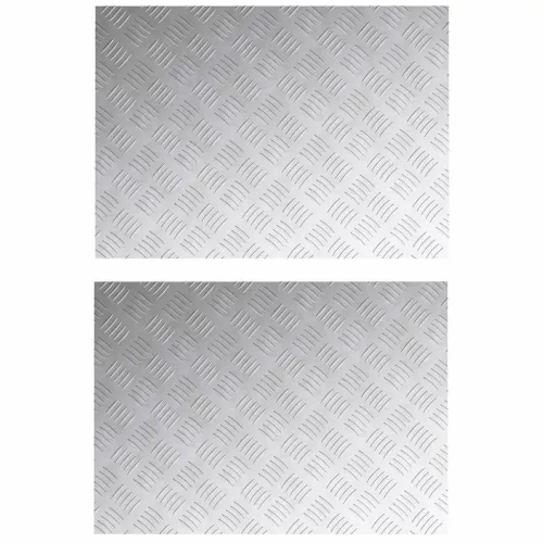 Rácsos lemezek 2 pcs Ezüst 70 x 50 cm Alumínium