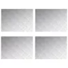 Rácsos lemezek 4 pcs Ezüst 70 x 50 cm Alumínium