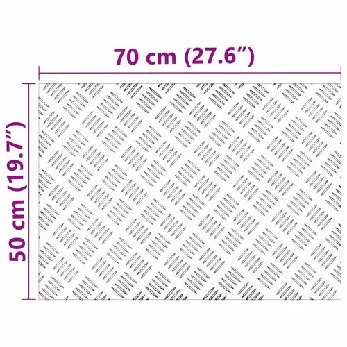 Rácsos lemezek 4 pcs Ezüst 70 x 50 cm Alumínium