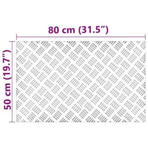 Rácsos lemezek 4 pcs Ezüst 80 x 50 cm Alumínium
