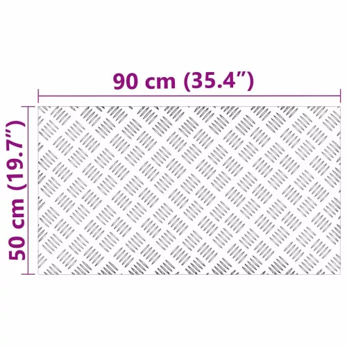 Rácsos lemezek 4 pcs Ezüst 90 x 50 cm Alumínium