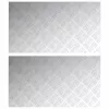Rácsos lemezek 2 pcs Ezüst 90 x 50 cm Alumínium