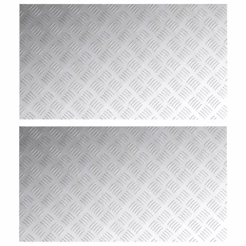 Rácsos lemezek 2 pcs Ezüst 90 x 50 cm Alumínium