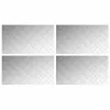 Rácsos lemezek 4 pcs Ezüst 90 x 50 cm Alumínium