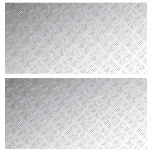 Rácsos lemezek 2 pcs Ezüst 100 x 50 cm Alumínium