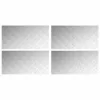 Rácsos lemezek 4 pcs Ezüst 100 x 50 cm Alumínium