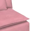 Rózsaszín moduláris kanapé karfás végmodul párnákkal 100 cm