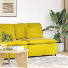   Sárga moduláris kanapé középső modul párnákkal 100 cm