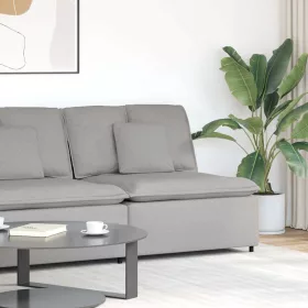   Felhőszürke moduláris kanapé sarokmodul párnákkal 100 cm