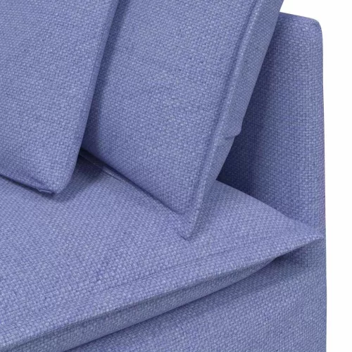Farmerkék moduláris kanapé sarokmodul párnákkal 100 cm