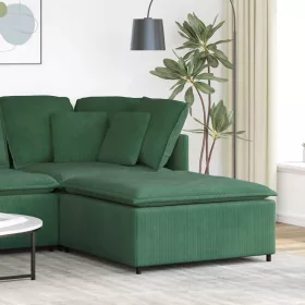   Sötét zöld moduláris kanapé lábzsámoly modul 100x100x48 cm