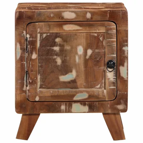 Éjjeliszekrény 2 db 40x32x46 cm tömör újrahasznosított fa
