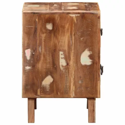 Éjjeliszekrény 2 db 40x32x46 cm tömör újrahasznosított fa