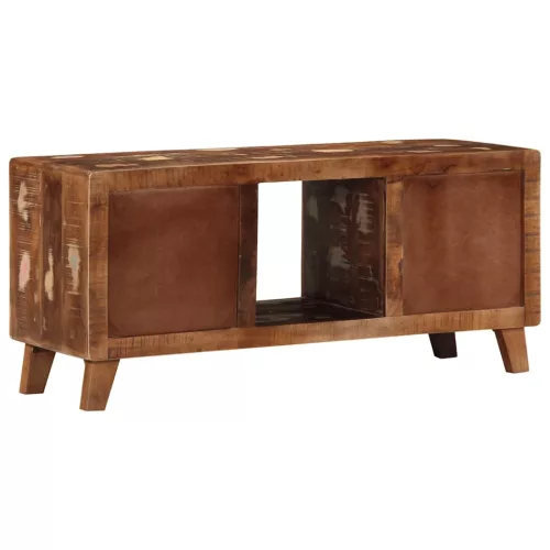 Tömör újrahasznosított fa TV-szekrény 105x46x32 cm