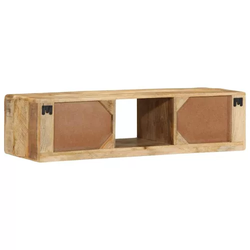 Tömör nyers mangófa falra szerelhető TV-szekrény 100x32x25 cm
