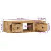 Tömör nyers mangófa falra szerelhető TV-szekrény 100x32x25 cm