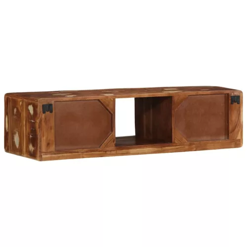 Tömör újrahasznosított falra szerelhető TV-szekrény 100x32x25cm