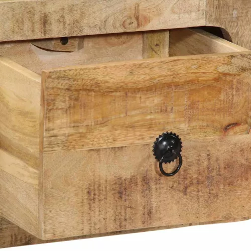 Tömör nyers mangófa falra szerelhető TV-szekrény 100x32x25 cm