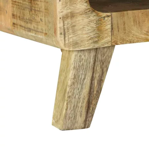 Dohányzóasztal Barna 90 x 50 x 35 cm Tömör nyers mangófa