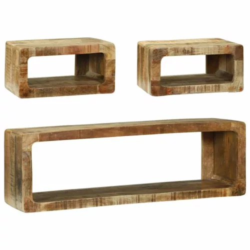 TV szekrény szett 3 pcs Barna 100 x 30 x 32 cm Tömör mangófa