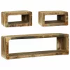 TV szekrény szett 3 pcs Barna 100 x 30 x 32 cm Tömör mangófa
