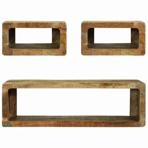 TV szekrény szett 3 pcs Barna 100 x 30 x 32 cm Tömör mangófa